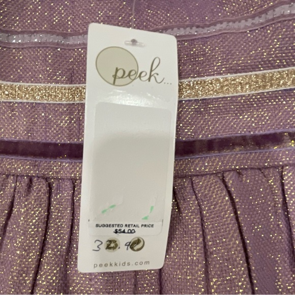 NWT Peek Girl’s Size 8 Dress Purple Gold Shimmer
Short Sleeves Metallic Easter - Picture 6 of 9
